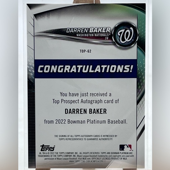 Darren Baker Sticker Auto - Picture 2 of 2